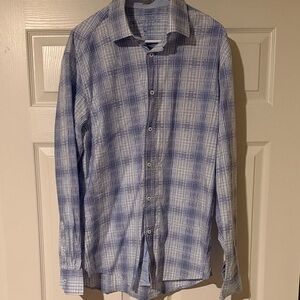 Tailorbyrd Blue Plaid Men's Casual Shirt